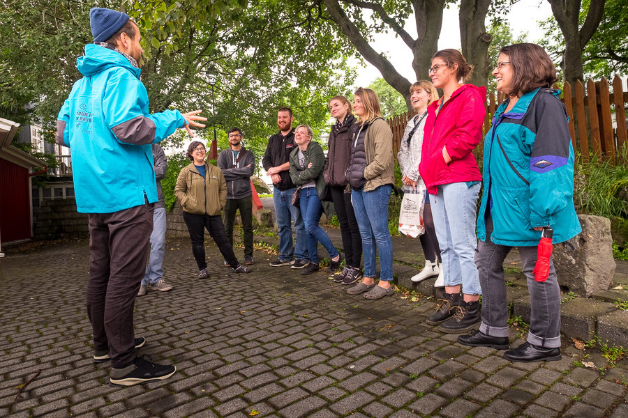 Stefan explaining about Elf rocks on the Icelandic Mythical Folklore Tour by Your Friend in Reykjavik