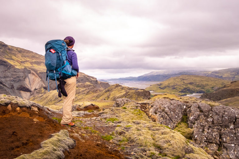 Lookout over the delta leading to the ocean on Day 4 of Egilssel Hut - Day 2 of In the Shadow of Vatnajökull trek - East Iceland
