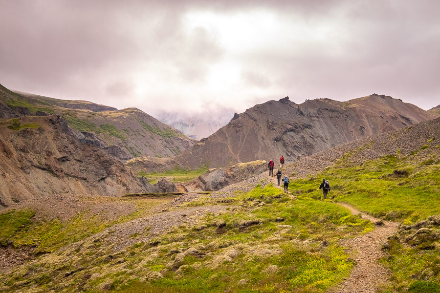 Hiking trail on Day 4 of of In the Shadow of Vatnajökull trek - East Iceland