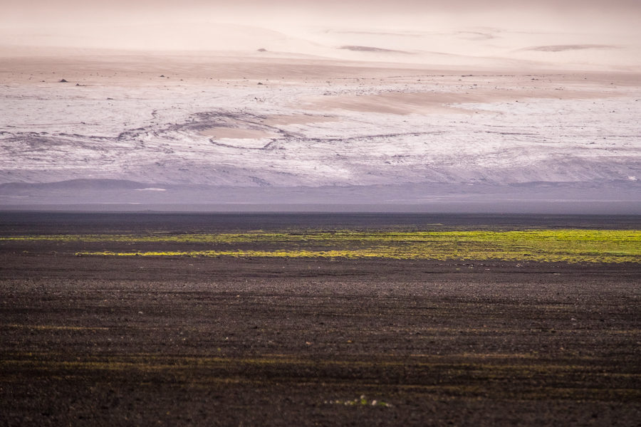 Mýrdalssandur glacier above the black volcanic plain- Volcanic Trails - Central Highlands, Iceland