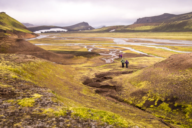 Climbing out of river valley - Volcanic Trails - Central Highlands, Iceland