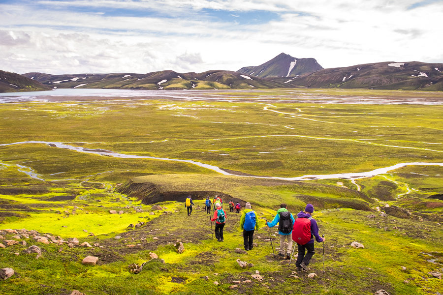 Descending towards a huge delta - Volcanic Trails - Central Highlands, Iceland