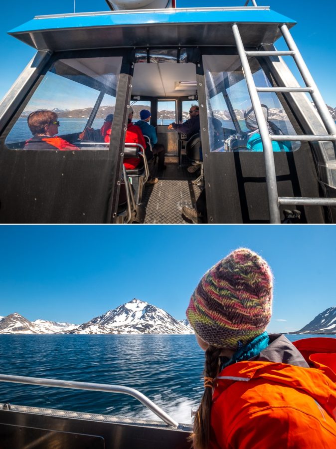 Views of boat transfer up the Ammassalik Fjord - East Greenland