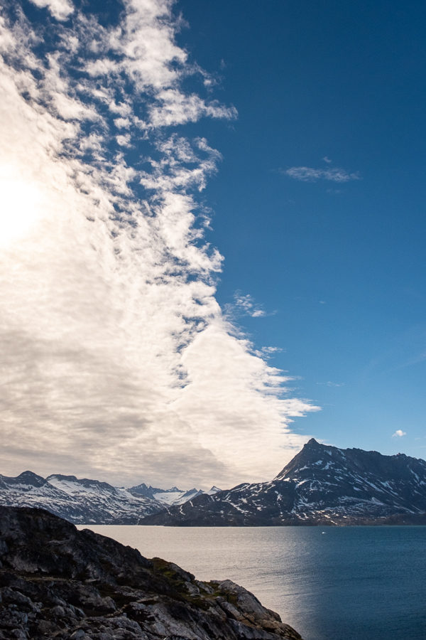Weather front coming over Kuummiut Fjord - East Greenland