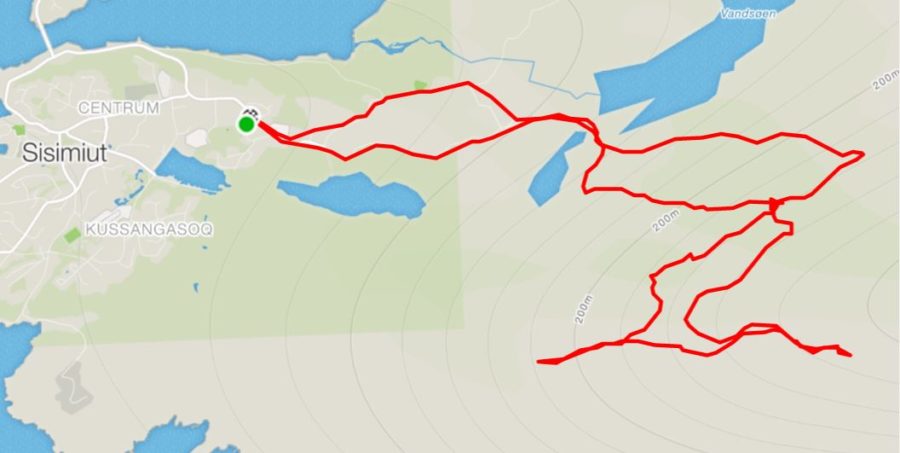 Basic Map of Narsaasaaq Summit Hike - from Strava