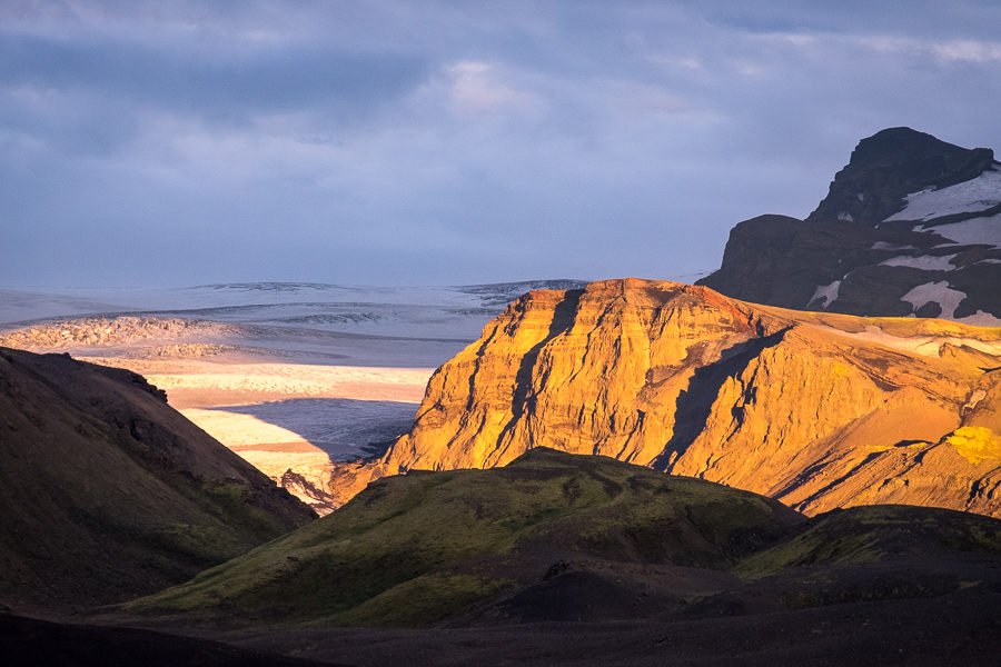 Sunset from Botnar Hut in Emstrur - Laugavegur Trail - Icelandic Highlands