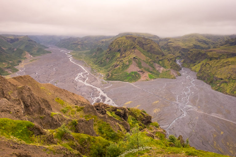 View from Valahnúkur Mountain viewpoint - Laugavegur Trail - Icelandic Highlands