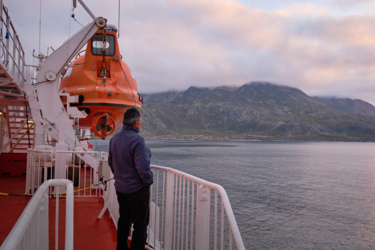 Approaching Arsuk settlement in South Greenland